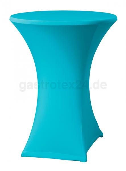 "Samba D2/D3" - Stretch-Stehtischhusse - 70 cm rund - für Scheren-Stehtische - Farbe: türkis